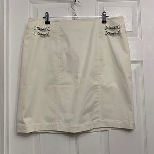 2/$10 White pencil skirt with silver accents